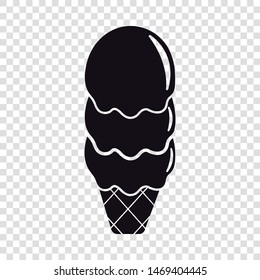 Three balls ice cream icon. Simple illustration of three balls ice cream vector icon for web