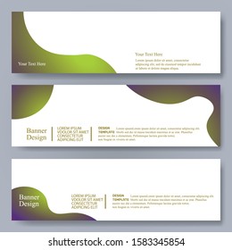 three banner models, lorem ipsum theme with a plain white background.