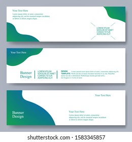 three banner models, lorem ipsum theme with a plain white background.