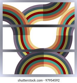 Three banners in retro style.Vector eps10
