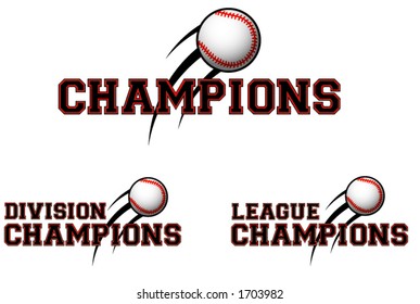 three baseball logos