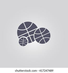 three basketball balls icon