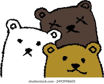 Three Bear Graphic Tees Design for tshirt print