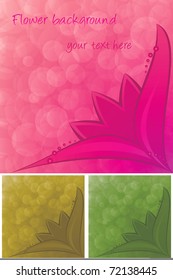 Three beautiful flower background