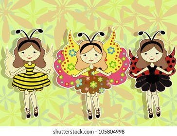 Three beautiful girls