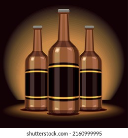 three beers bottles products poster