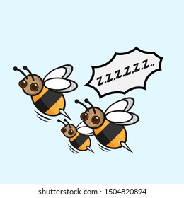 three bees, flying together, black and orange, 