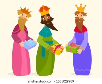 Three biblical Kings: Caspar, Melchior and Balthazar.