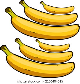 three big and small bananas for breakfast