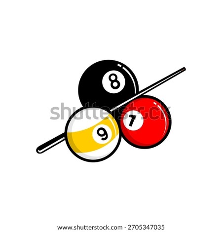 Three billiard balls sport design