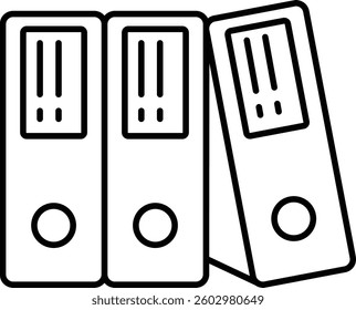 Three binders stacked on top of each other