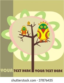 Three birds on a tree