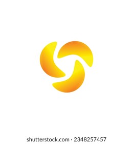 Three Biscuit geometric symbol simple logo vector