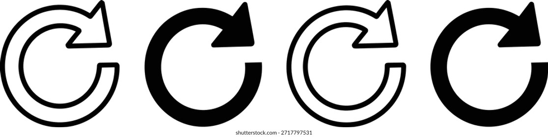 Tres flechas negras que forman un patrón circular