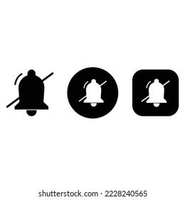 three black bell icons illustration