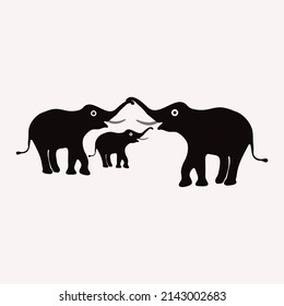 three black elephant  project logo  svg