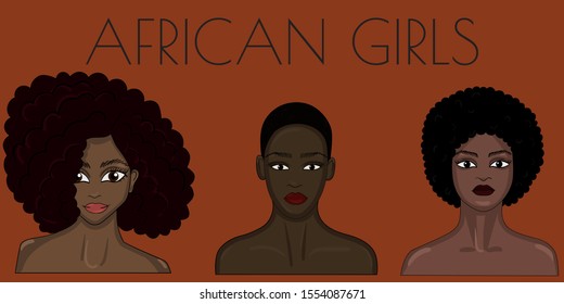 Three black girls of different nationalities.