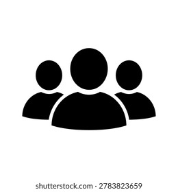 Three black human grouped together people