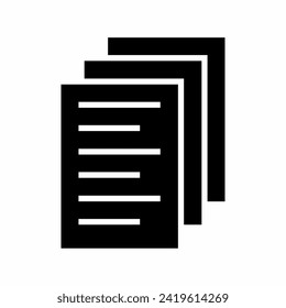 three black paper vector icon for symbol