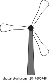 A three blade wind mill 