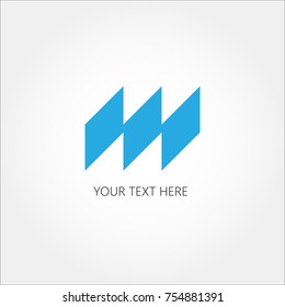 Three blue diamonds logo. Design template