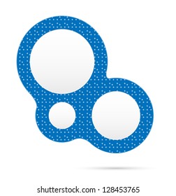 Three blue round option template with blank space for your text / The Blue three option pattern / The three circle label