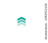 three blue squared arrows up icon. swipe up button.  Isolated on white. Upload icon.  Upgrade, speed up sign. North pointing arrow.
