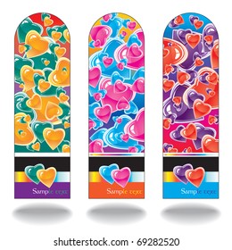 Three bookmarks for school books