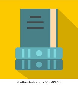 Three books icon. Flat illustration of three books vector icon for web