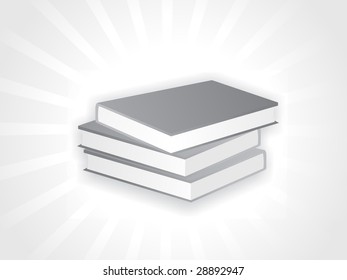 tres libros sobre el fondo aislado