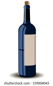 Three bottles of wine on a white background