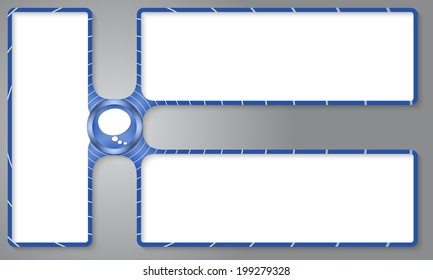 three boxes for entering text with speech bubble