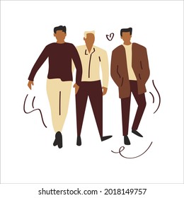 a three boys vector design