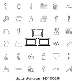 three bricks icon. Universal set of construction for website design and development, app development
