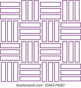 Three broken lines of reddish-purple lines. Seamless vector pattern. Modern stylish texture. Repeating geometric tiles from striped elements