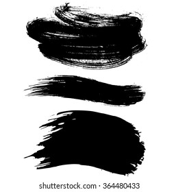  Three Brush Strokes, hand painted vector elements