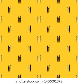 Three brushes for painting pattern seamless vector repeat geometric yellow for any design