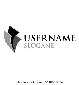 three building logo concept black and white