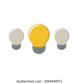 Three Bulb light. Creative Idea concept