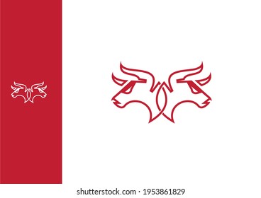 Drei-Stier-Logo-Design-Vektorgrafik