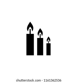 three burning candles
