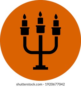 Drei brennende Kerzen, Illustration, Vektorgrafik auf weißem Hintergrund.