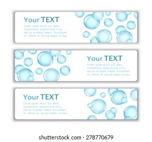 three business banner with bubbles and place for text