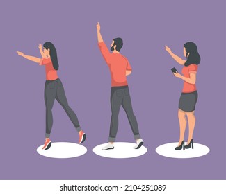 personajes de tres empresarios