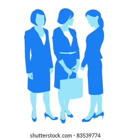 Three business women vector