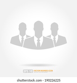 Three businessman icon - teamwork, relationship & HR concept
