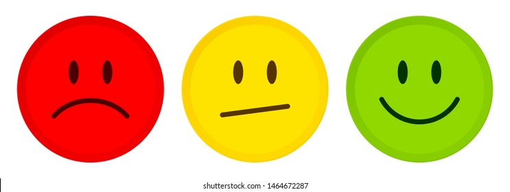Three Buttons Faces Mood Color Diagonal Mouth