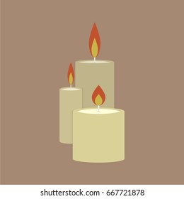 Three candle icons (Spa set)