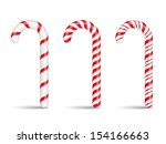 Three candy canes on white background, vector eps10 illustration