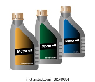 Three cans of motor oil